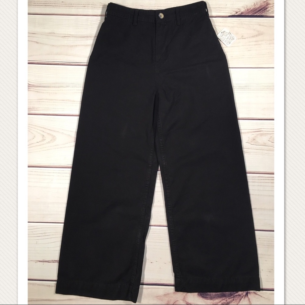 NWT FREE PEOPLE Black Wide Leg Pants Size 26